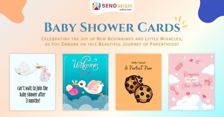 Virtual baby shower card