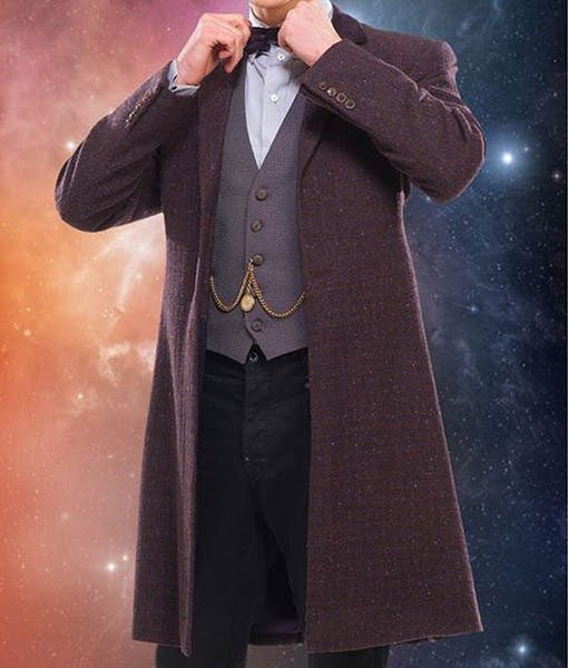 11th Doctor Who Matt Smith Purple Trench Coat