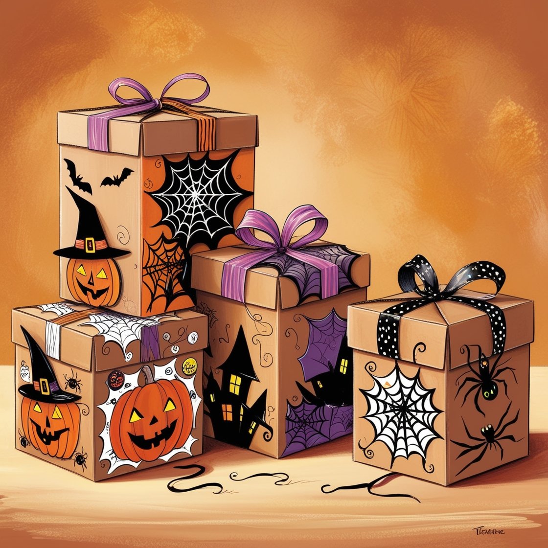 Halloween Cardboard Boxes