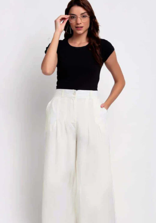 white palazzo pants